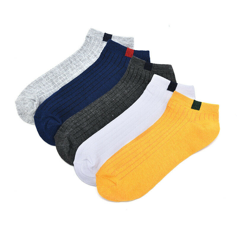 men 10 color woven lable Comfo rtable Cotton Sock Slippers Short Ankle So~S3BDA