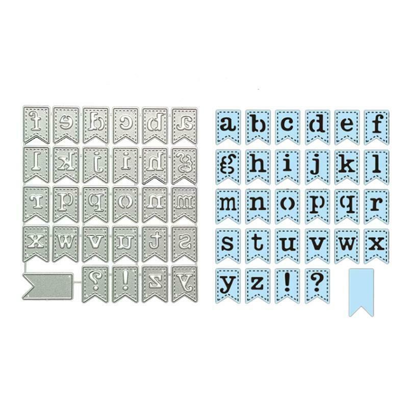 Alphabet Banner Pull Flag Template Carbon Steel Cutting Dies DIY Scrapbooking