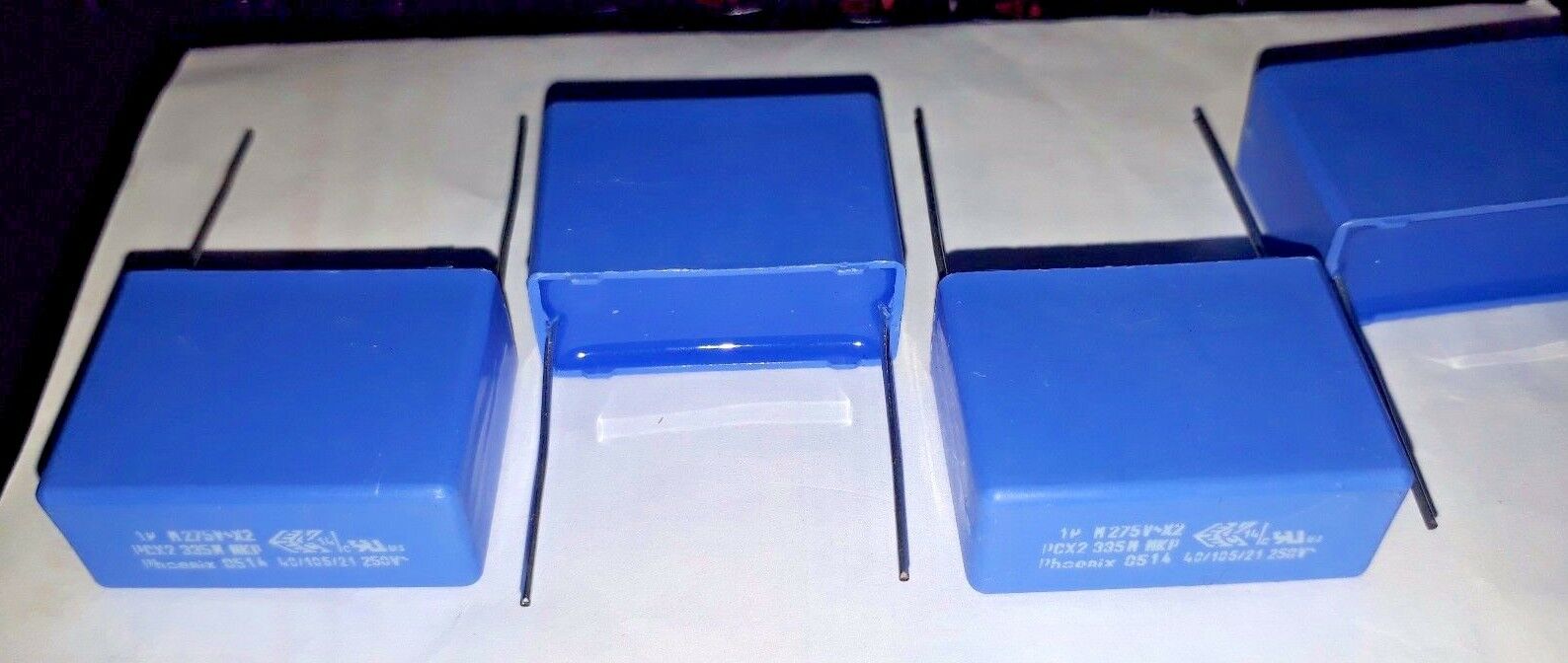 4pcs NOS PHOENIX 1000NF 1uF 250V 275V AC MKP X2 27.5mm AUDIO RFI CAPS!