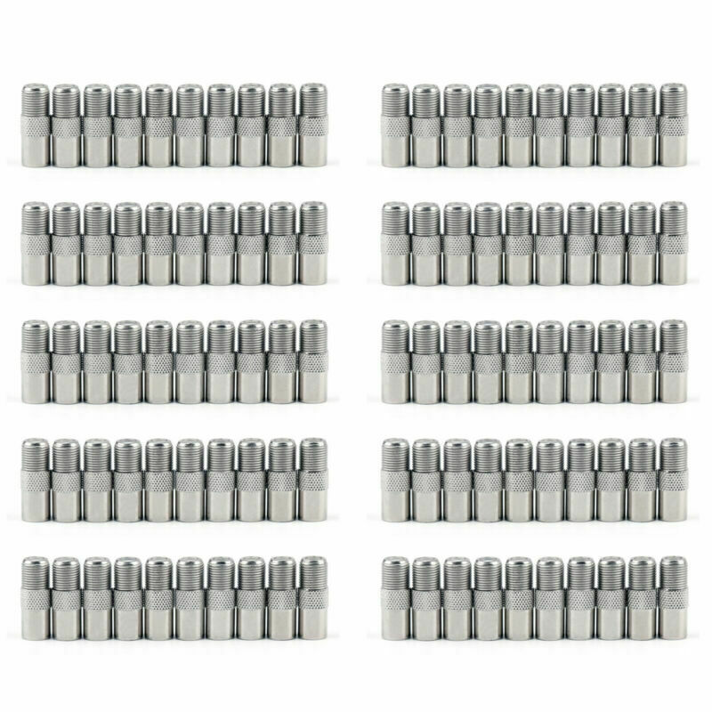 100 Pc Metal F Female Jack To IEC Pal DVB-T TV Male Plug RF Connector