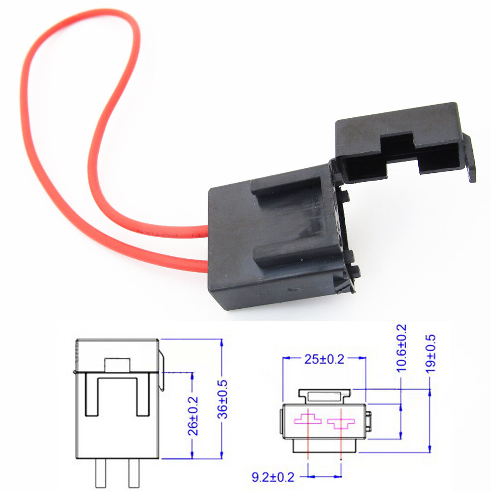 1set 18AWG Medium In Line Snap Lock Blade Fuse Holder for Car Audio AUX
