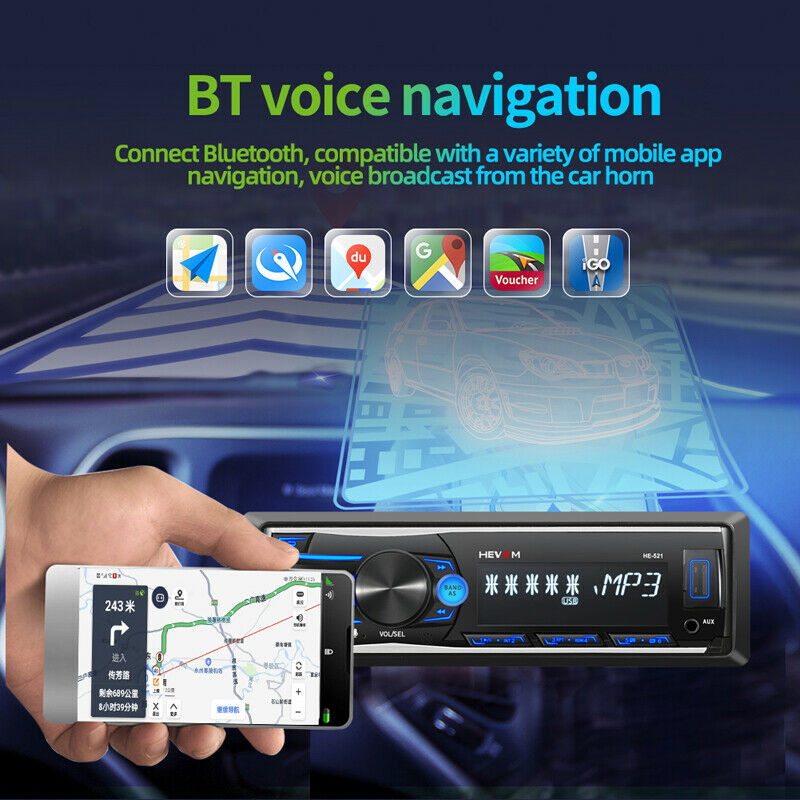 Car Stereo Audio Bluetooth FM Aux Input Receiver USB Reader MP3 Radio Player Kit