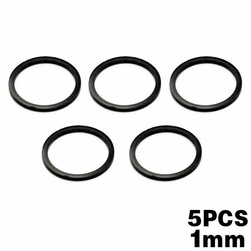 5x NEW CNC Alloy Spacer Shim For Bicycle Chainring Bolt Screws 1mm Hot Black
