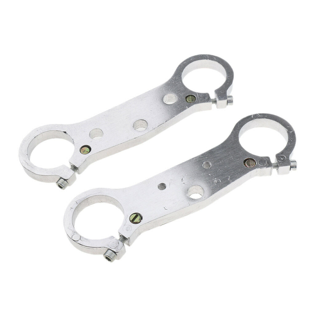 Pair Motorcycle Front Fork Yokes Clamp for 47cc 49cc Mini Motor Dirt Bike