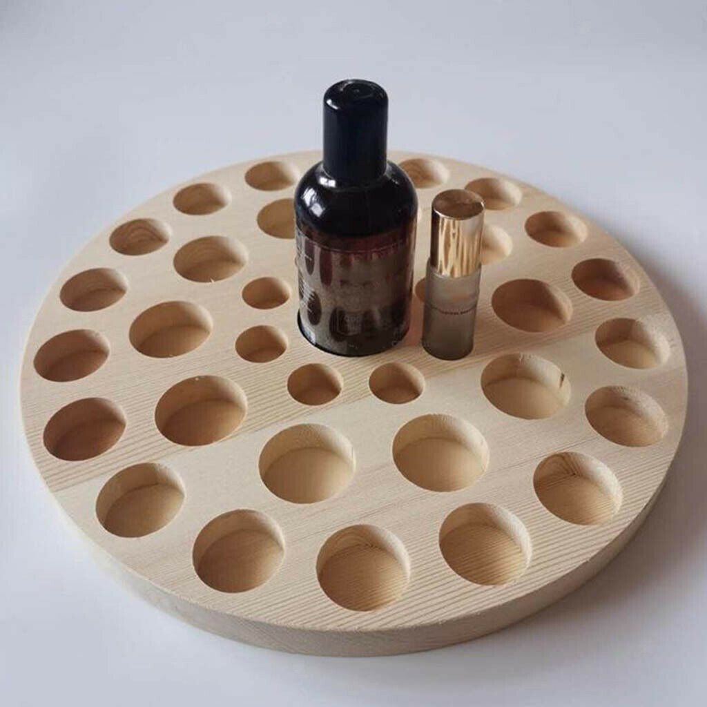 2 Essential Oils Wood Storage Rack Aromatherapy Holder Box Display Cosmetic Tray