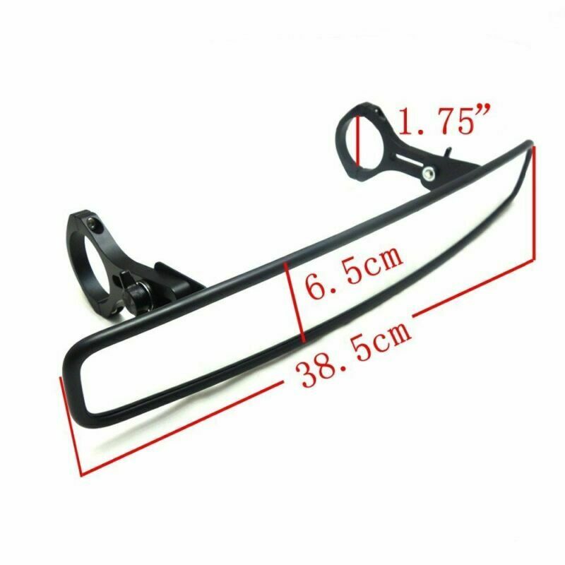 15" Wide Rear View UTV Mirror with 1.75" Clamp for ROUND ROLL BAR Units
