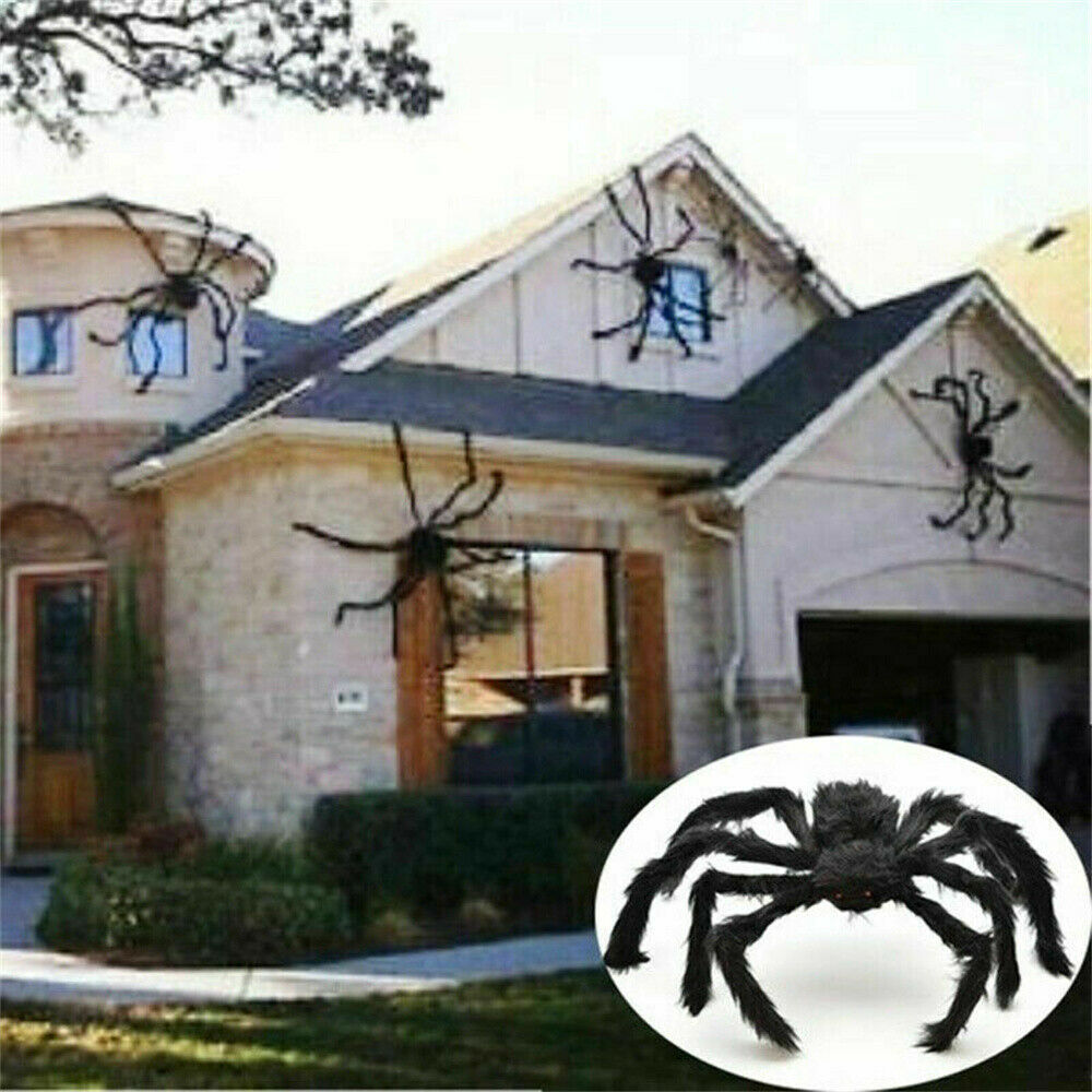 2021 Halloween Spider Decor Haunted House Prop Indoor Outdoor Black Giant Scary