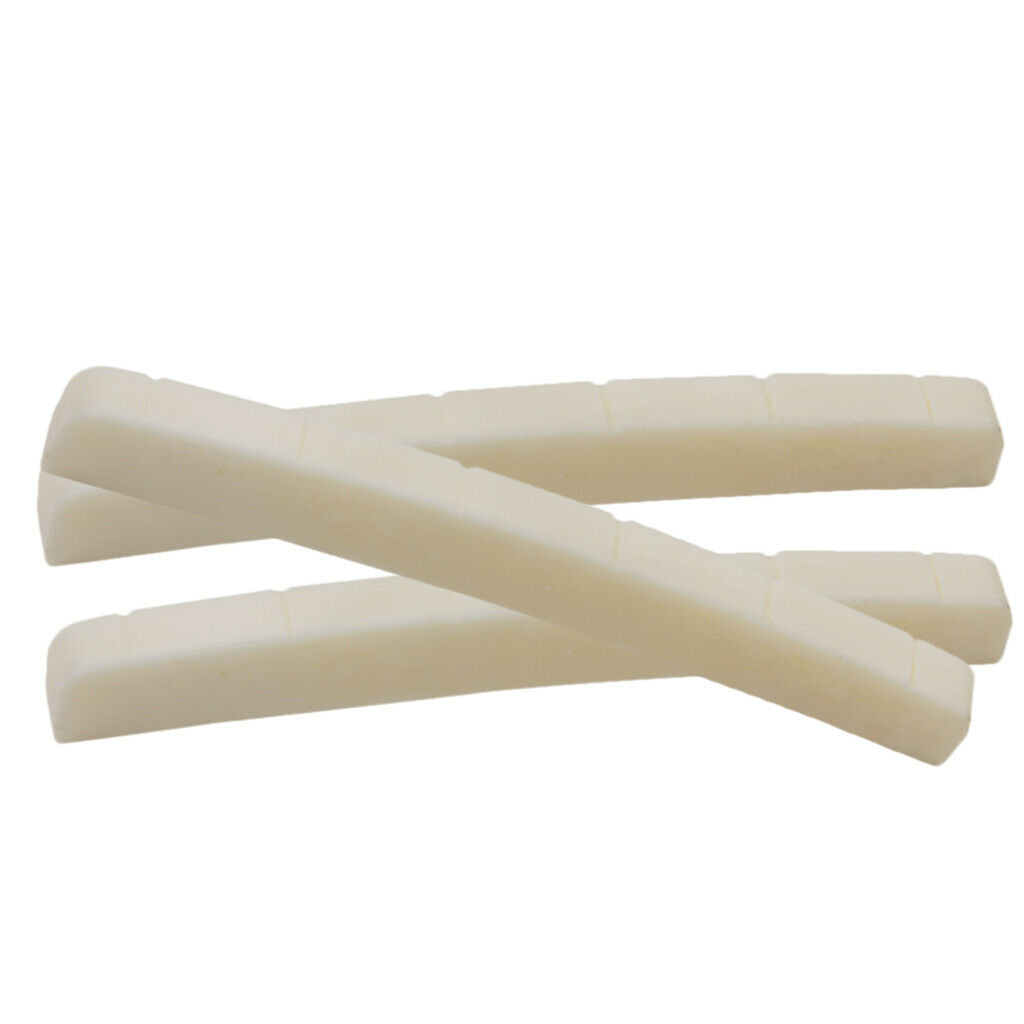 3x Bone Guitar Nuts Beige 43mm Buffalo Saddle Bone Nut for Electric Guitar