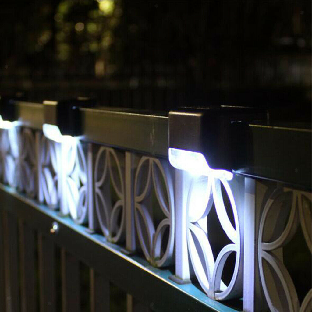 Solar Powered Step Lights Waterproof for Stairs Automatic Led Fence Lamp