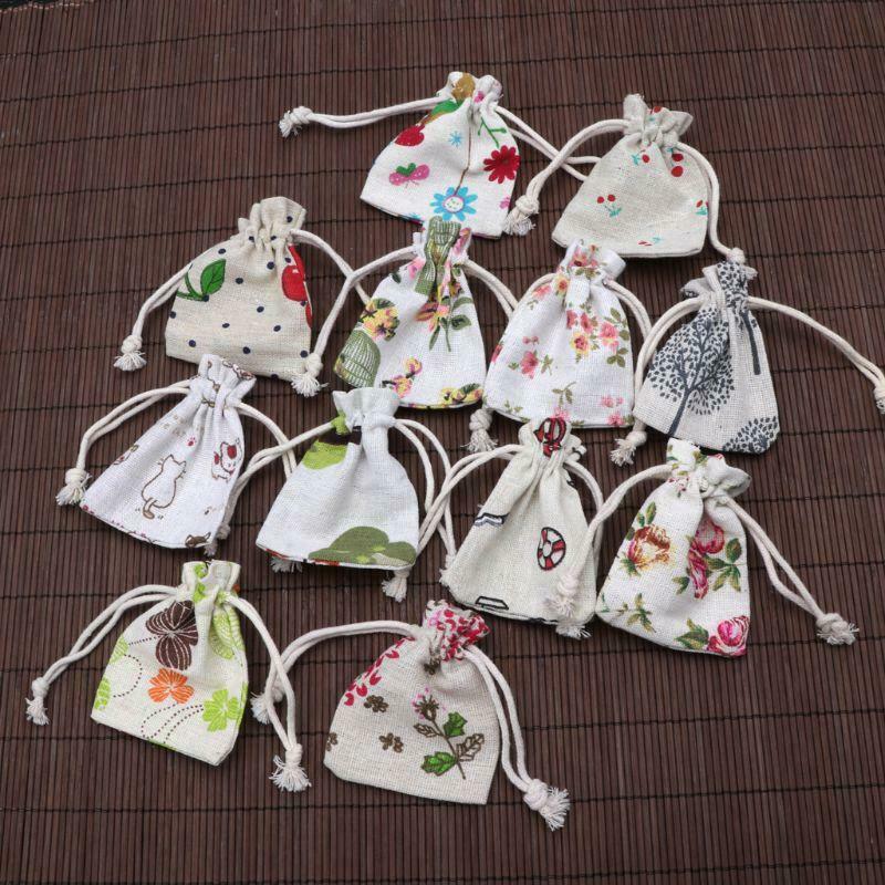 1Pc Cotton Line Drawstring Pouches Candy Favor Holder Jewelry Party Gifts Bag