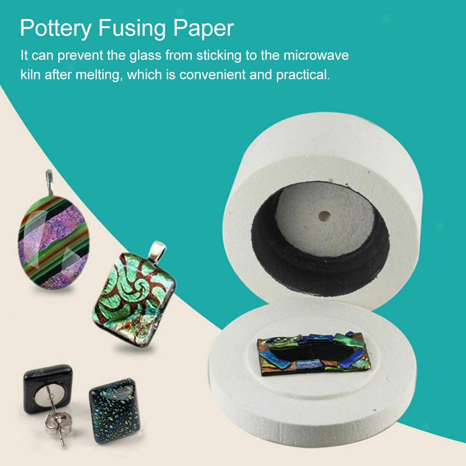 50Pack Glass Fusing Paper 80x80mm Ceramic Fiber Paper Crafting Accessories