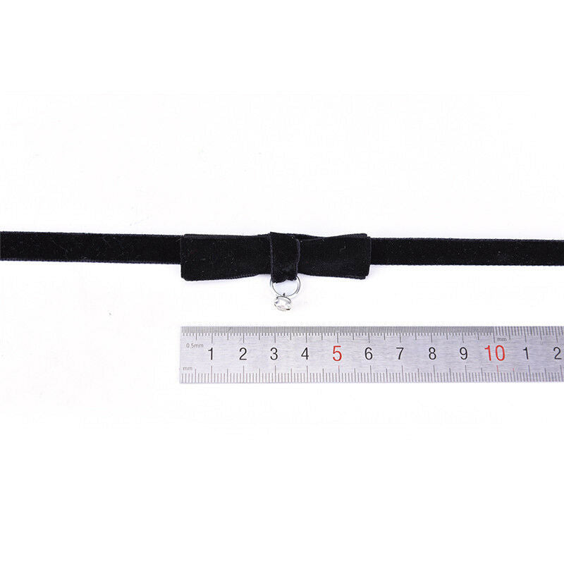 Bowknot Necklace Collar Short Necklace Black Ribbon Velvet Chokers Dres.l8