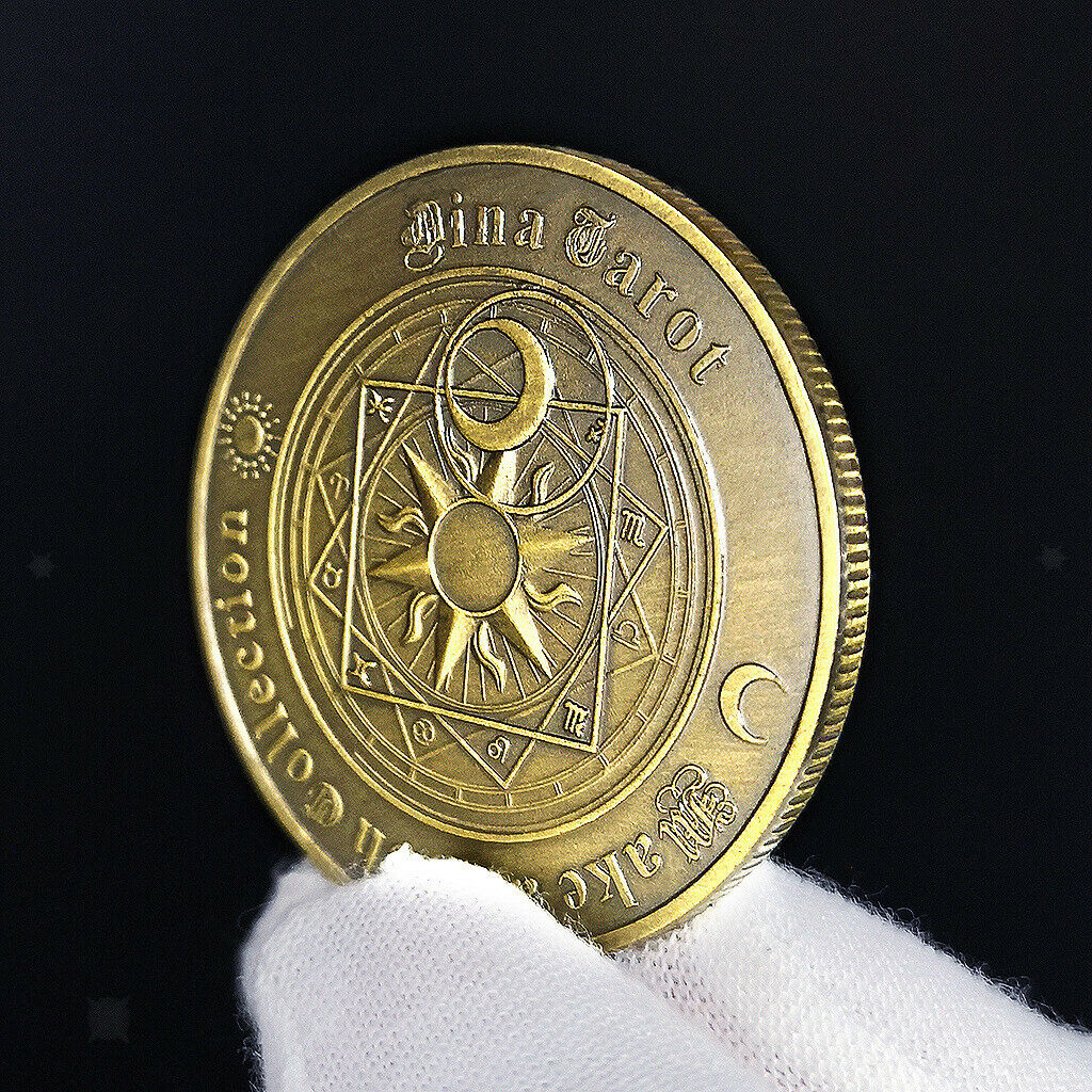 Commemorative Coin Tarot Divination Array Storage Collection Arts Souvenir