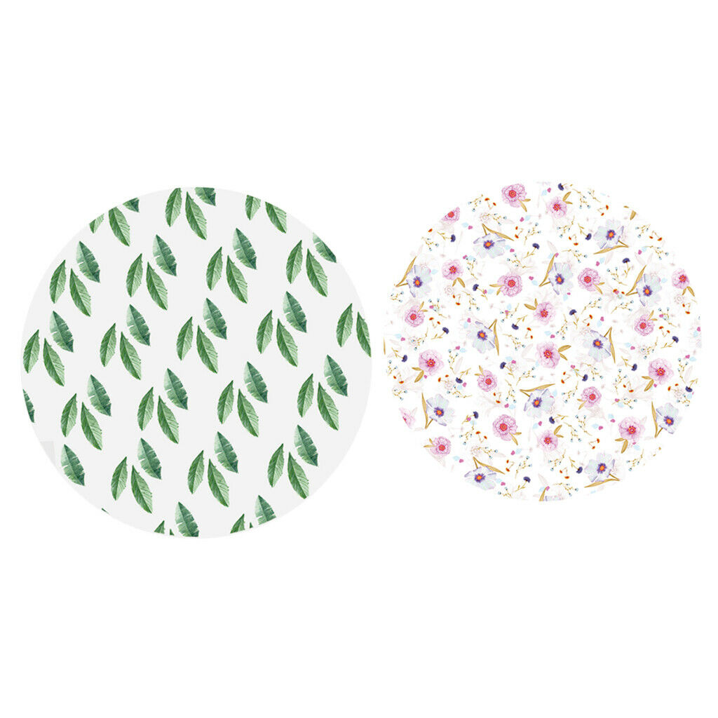 2x Non-Slip Vinyl Tablecloth Round Table Cover Cloth Home Decor 48'' 60''