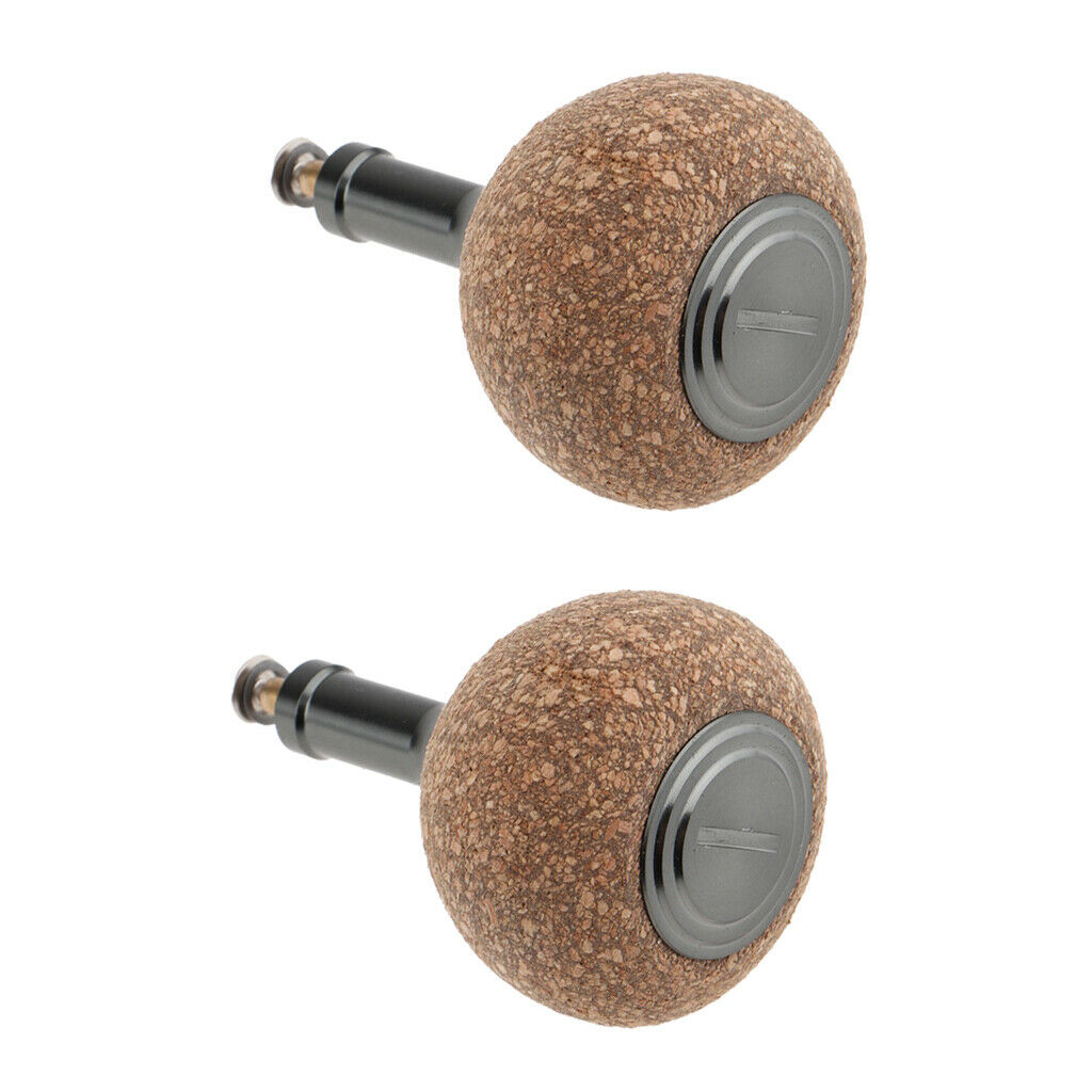 2pcs Power Knob Wooden Drum Baitcasting Fishing Reel Replacement Power Handle