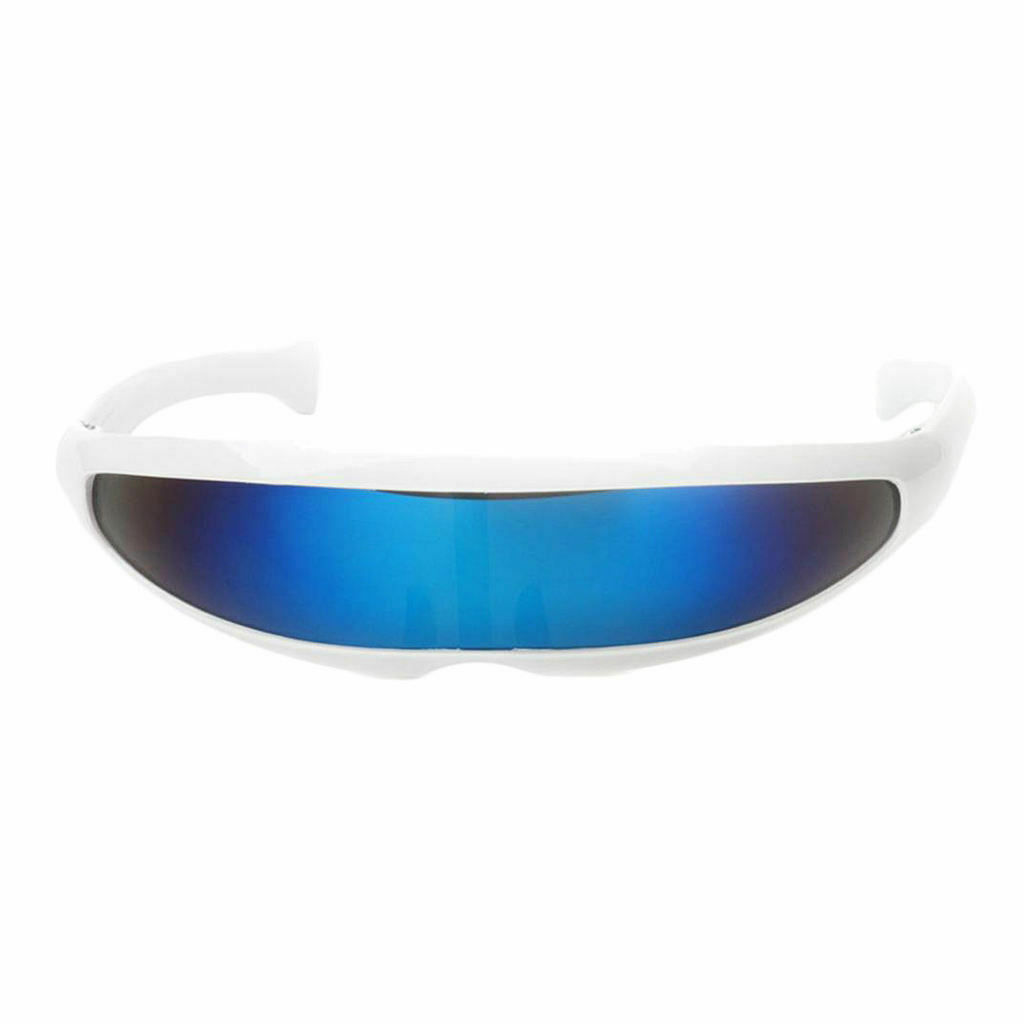 2pcs Women's 80s Futuristic Shield Sunglasses Party Glasses Eyewear Favors