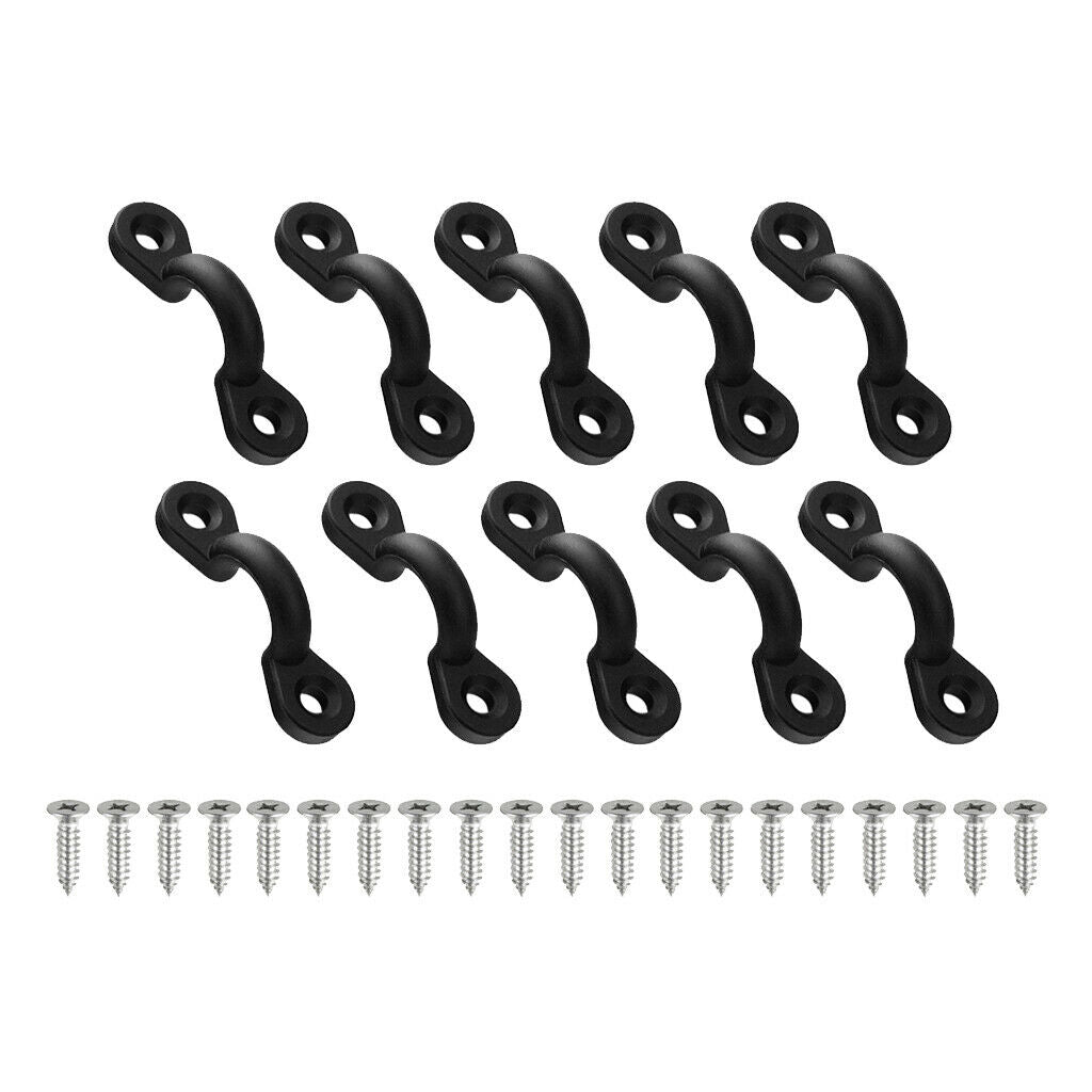 10 Pcs Stainless Steel Eye Pad Metal Stapler Ring Carabiner With Spring Closure