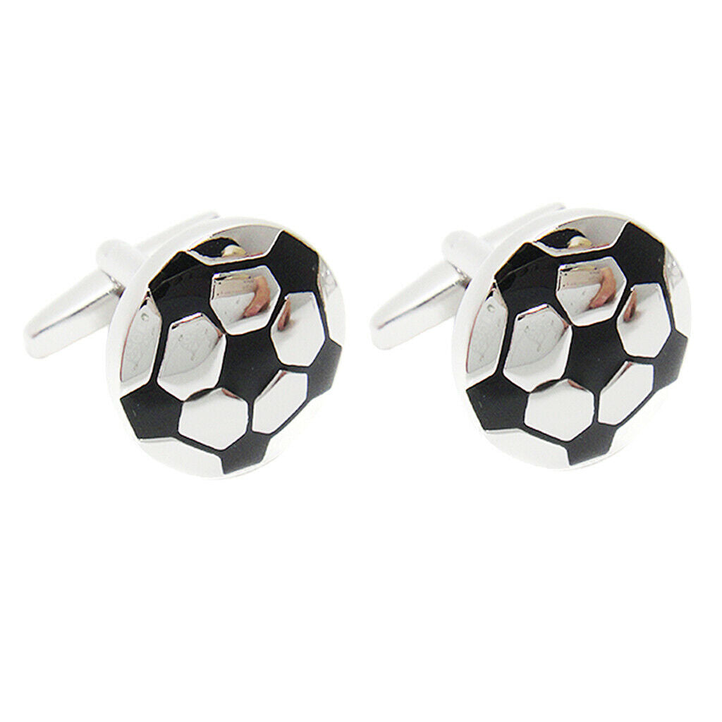 Fashion Football Style Brass Business Cufflinks Wedding Party Festival Gift