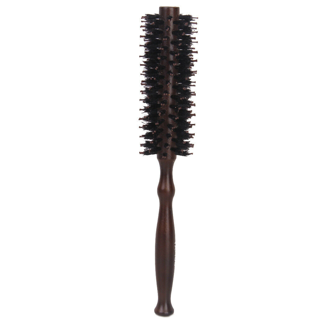 Wooden Handle Anti-Static No Frizz Round Brush Roller Comb for Blow Drying