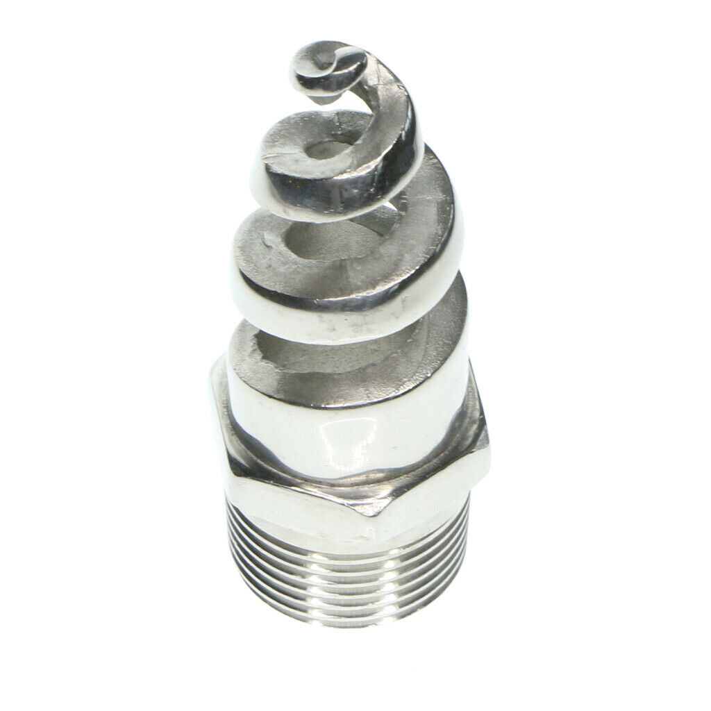 Stainless Steel Spiral Cone Spray Water Nozzle Sprinkler Heads 0.25inch