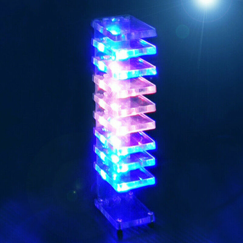 DIY VU Meter 10 Level Column Light LED Professional Electronic Crystal Sound CW2