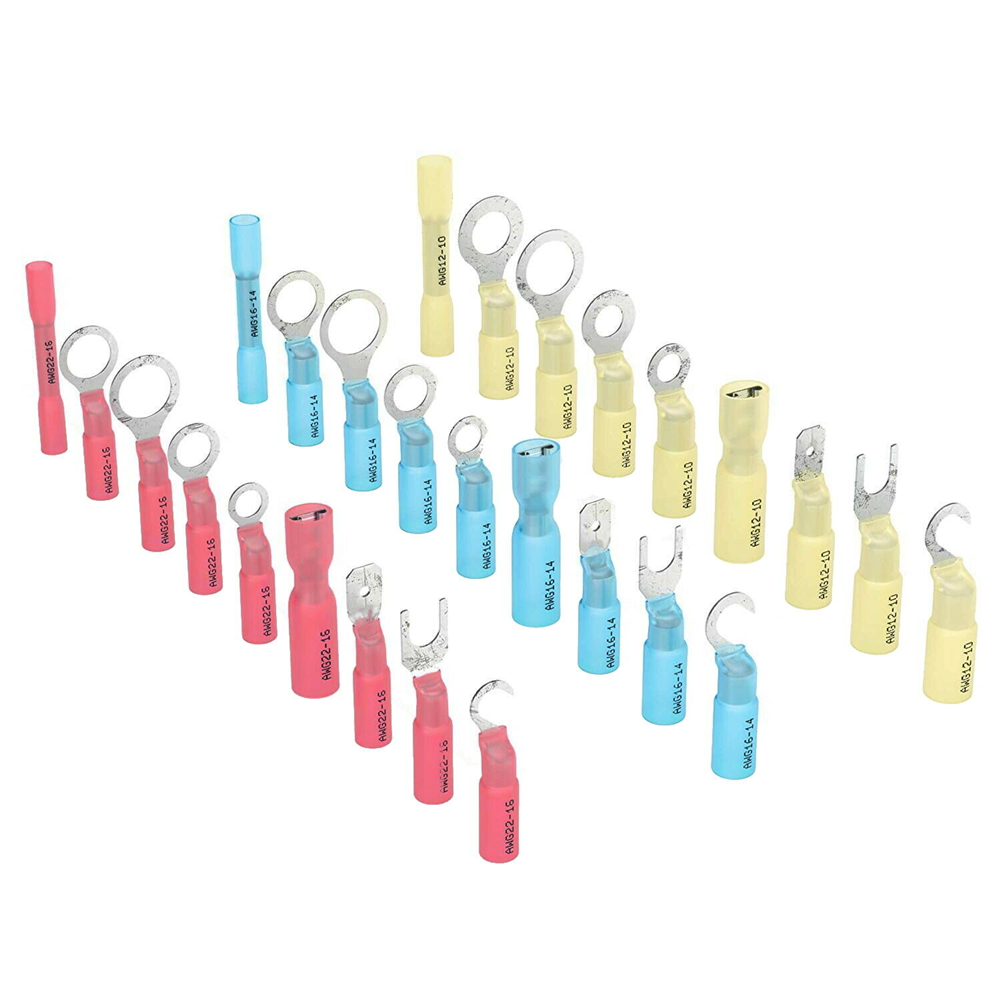 270PCS Heat Shrink Wire Connectors Assortment Crimp Terminal Marine Case Kit Set
