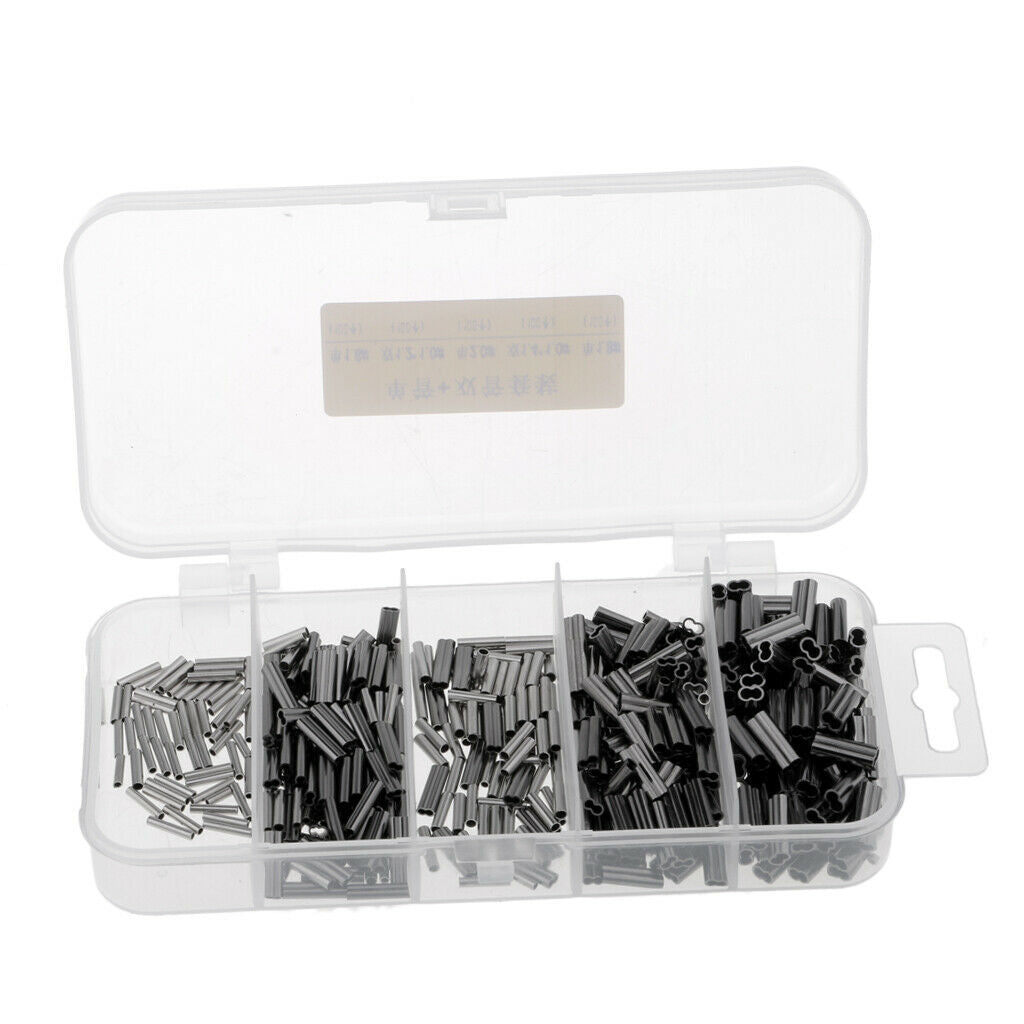 500Pcs Crimps Coarse Sea Fishing Mini Line Mono Braid Wire Leader Sleeves