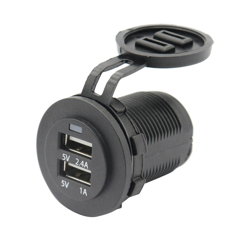 5V 3.4A Dual 2USB Charger Socket Adapter Power Outlet for ipad Car Motorcycle