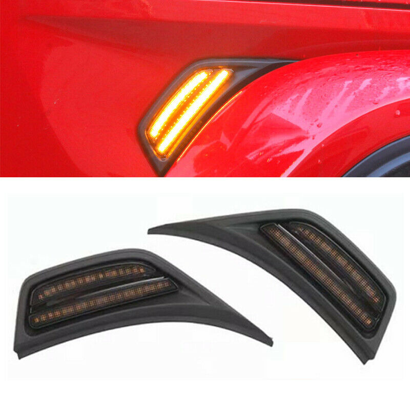 Car Front Leaf Side Wheel Eyebrow Turn Signal Light for Jeep Wrangler JL 2018-up