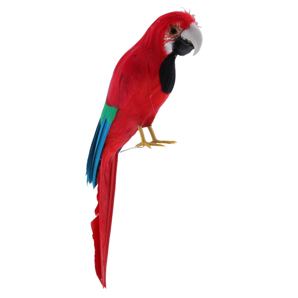 Plastic Lifelike Bird Ornament Parrot Statue Garden Art Ornament Lawn Decor