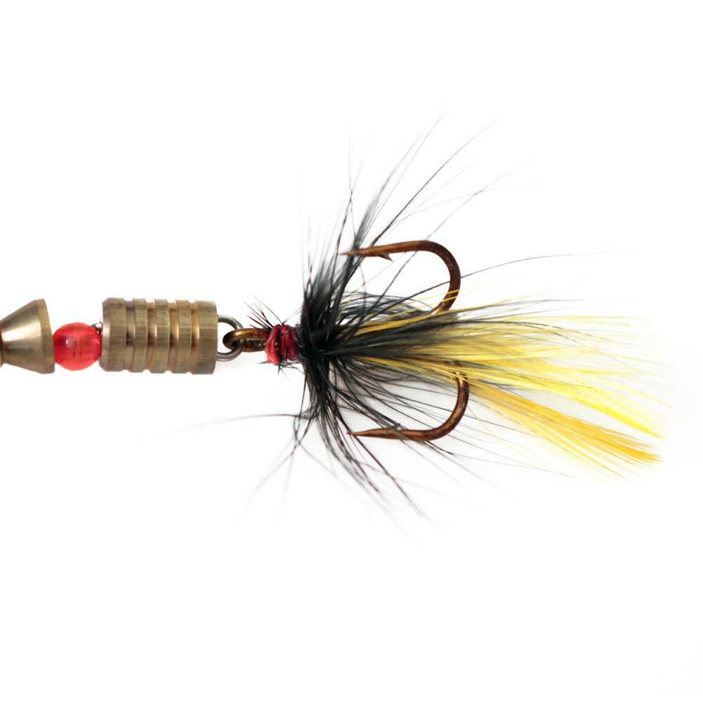 2pcs Spinner Bait Sequin Spoon Wobble Hook Artificial Bait Fishing Tackle @