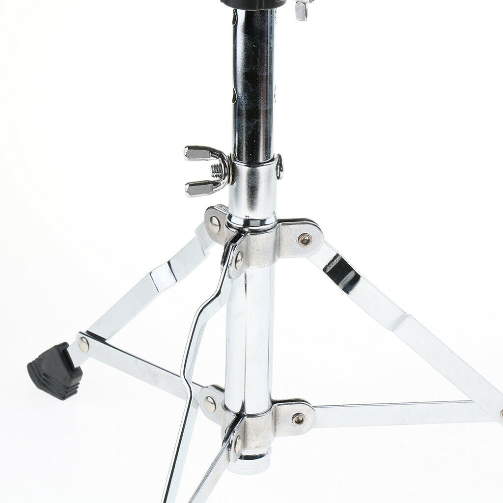Metal Tripod Children Drum Stool Stand Throne Chair Rubber Feet Black
