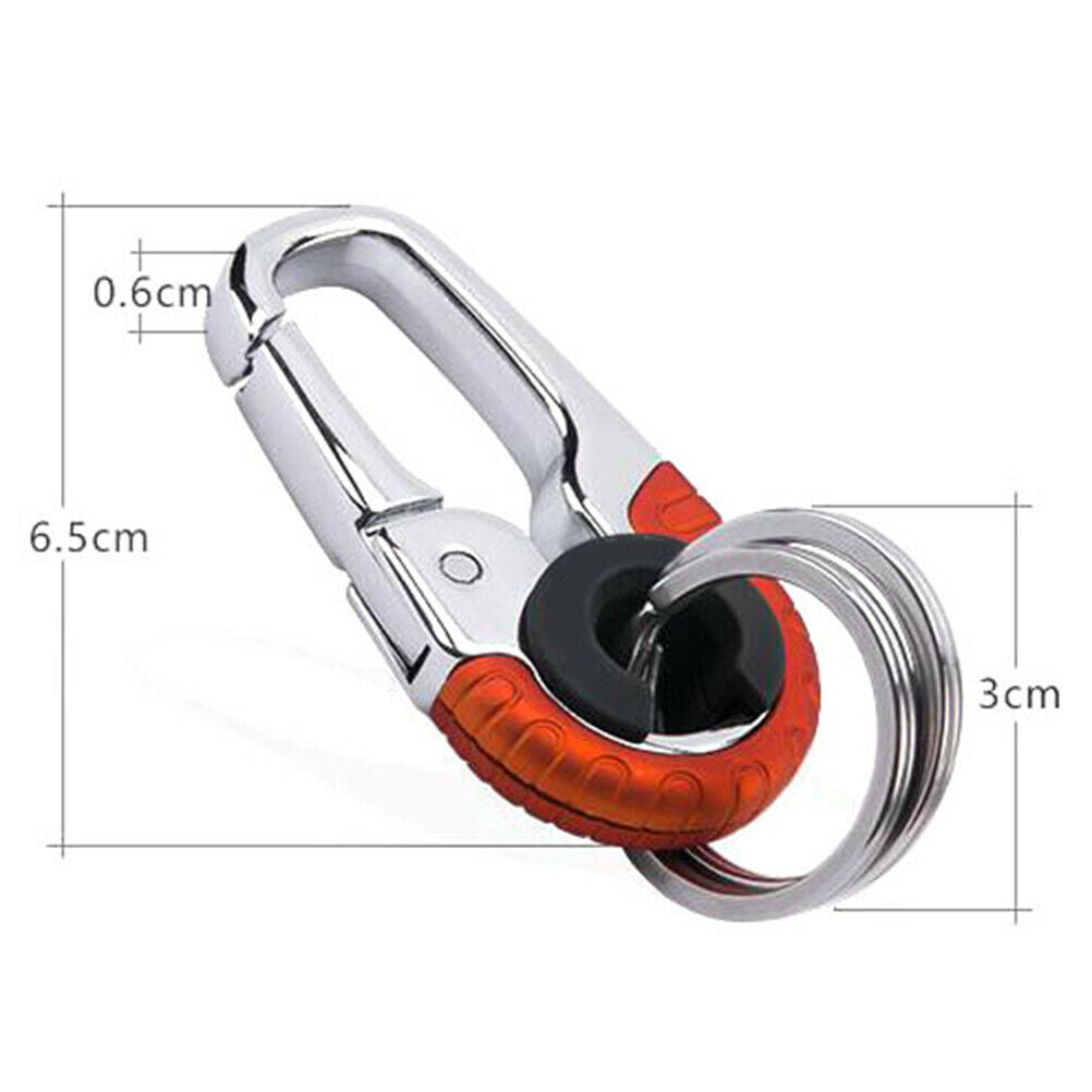 Keychain key ring hook outdoor stainless steel buckle carabiner climbing .l8