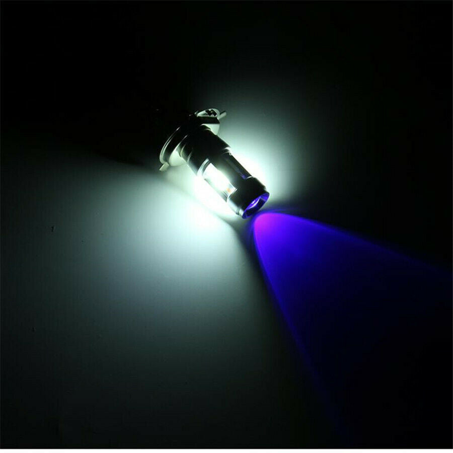 18 W Motorcycle Bike LED Headlight Dual Colors Led COB Hi/Lo Lamp 6000K Bulbs