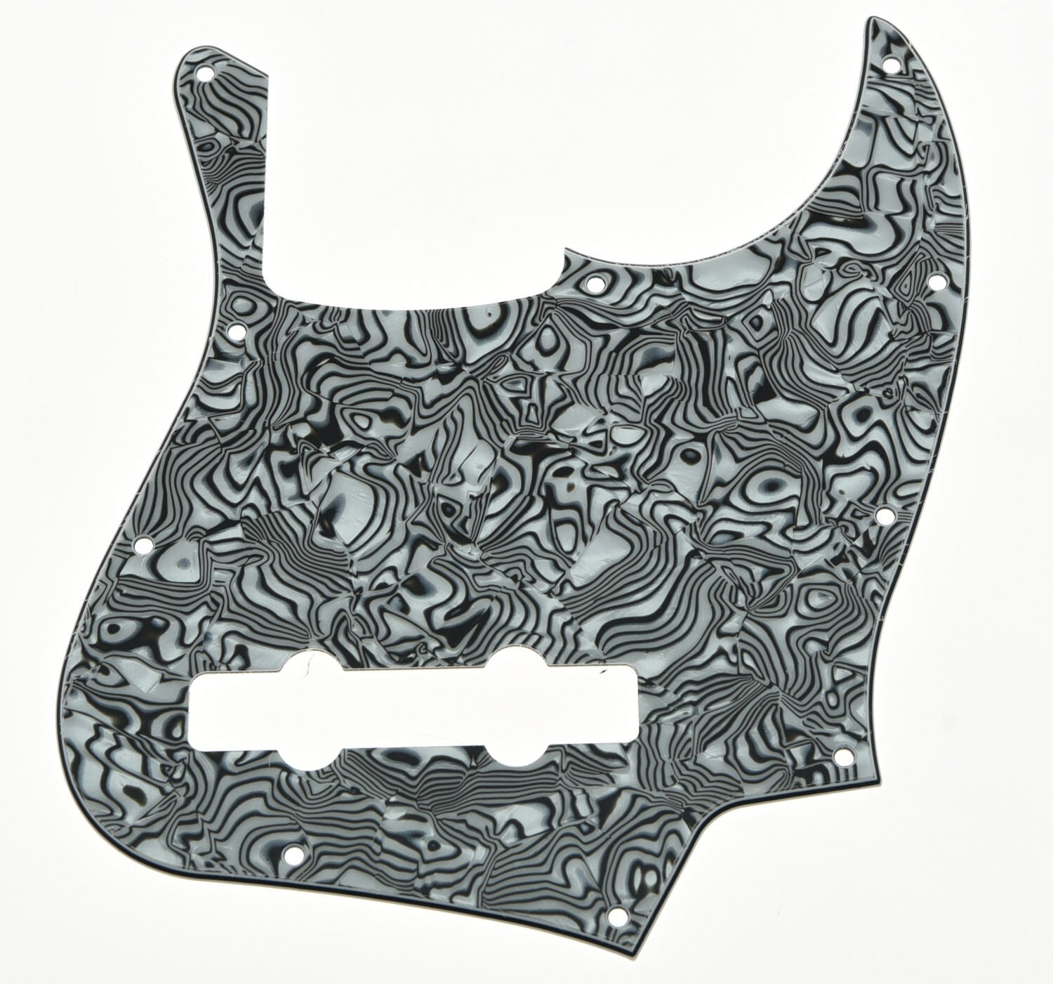Black White Shell 5 String Jazz Bass J Bass Pickguard  for Fender
