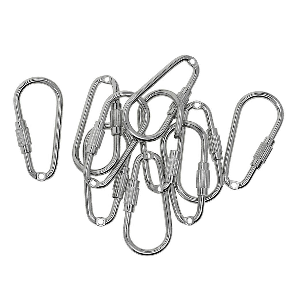 10 Pieces Alloy Carabiner Keychain Mini Carabiner Small