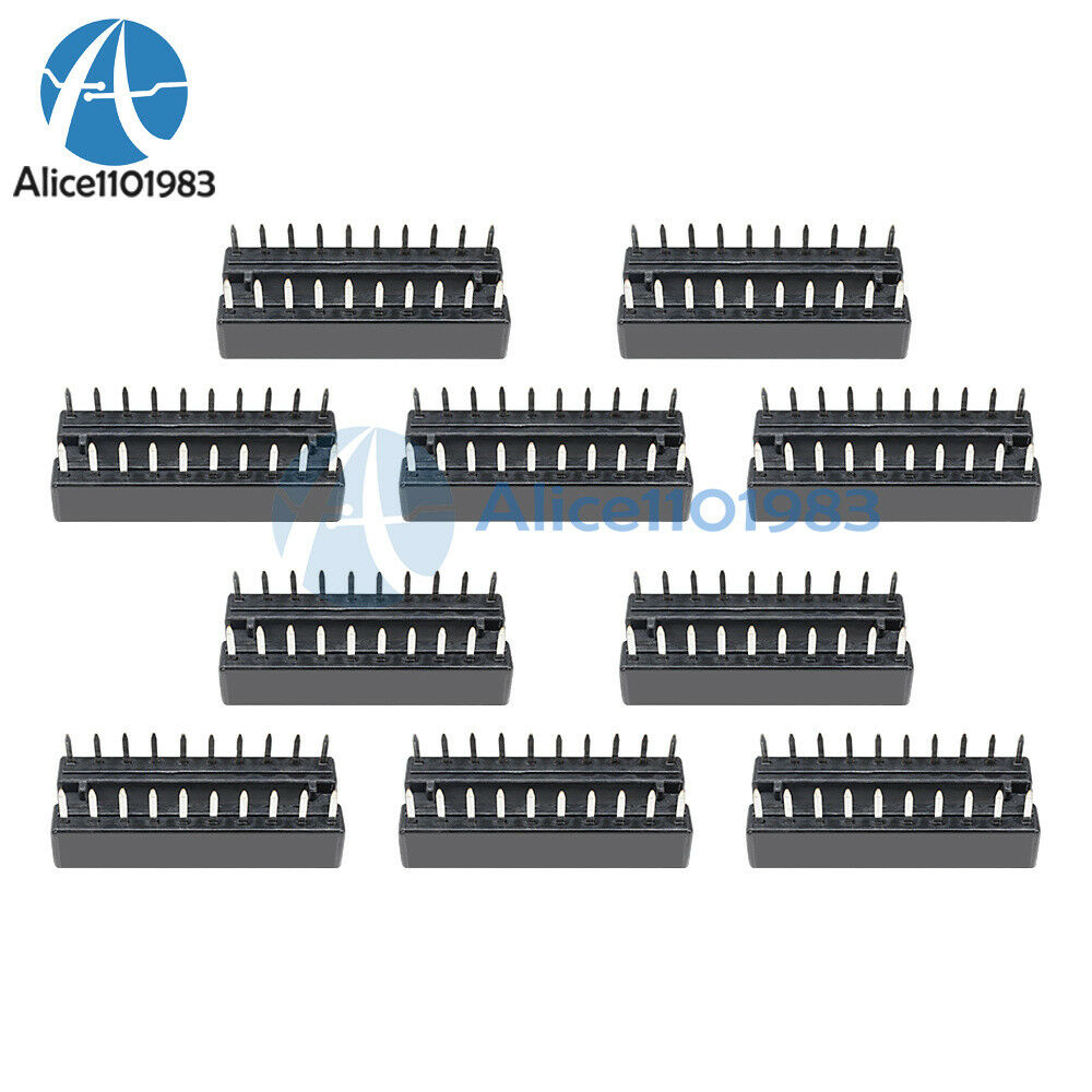 20PCS 20pin DIP IC Socket Adaptor Solder Type Socket Pitch Dual Wipe Contact