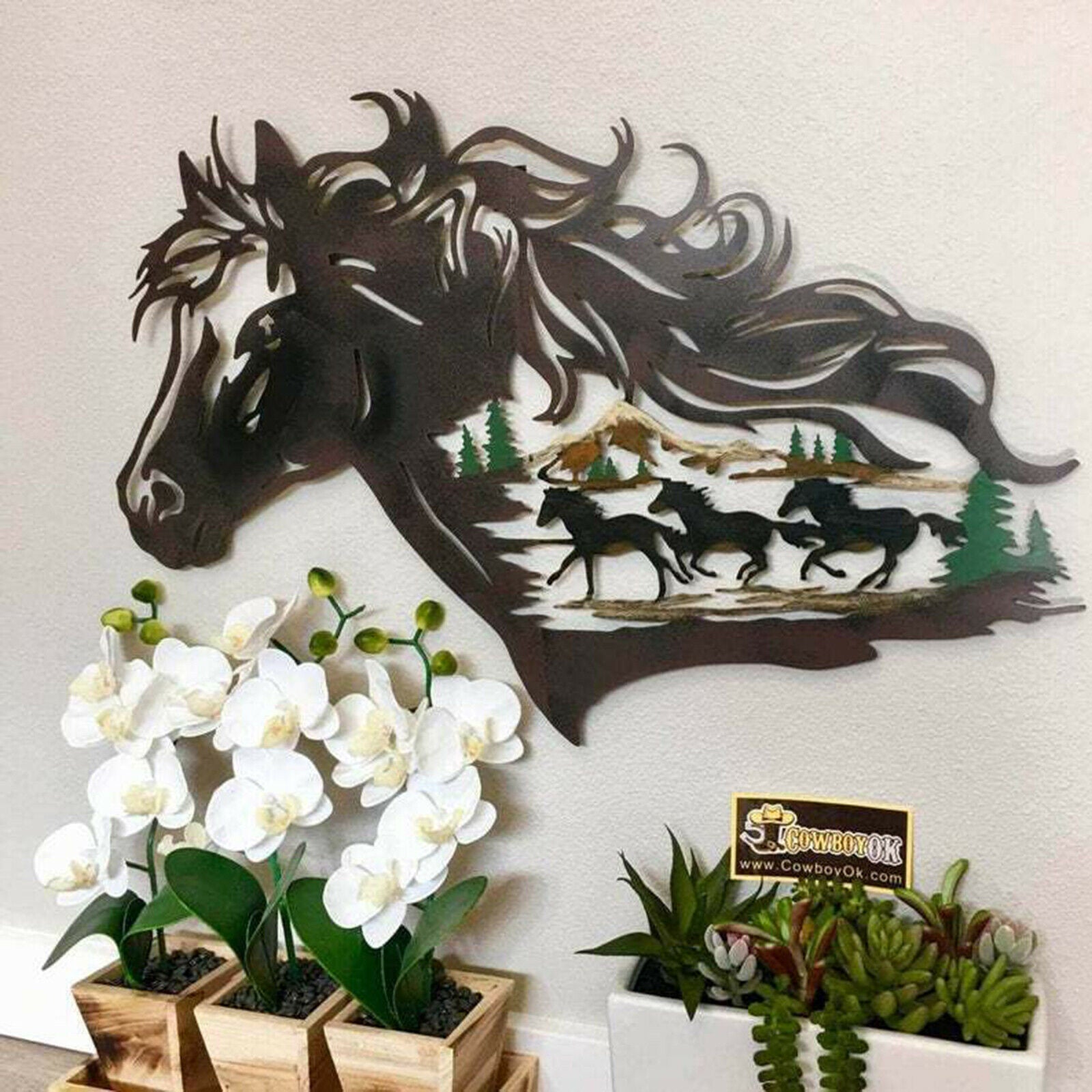 Wall Art Deacorative Silhouette Bar Pub Hotel Animal Wall Ornament Sculpture