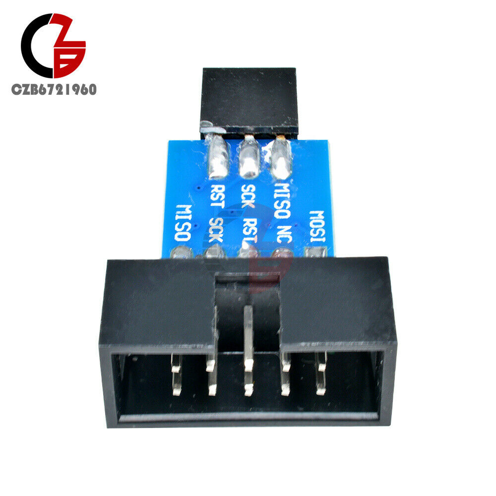 2Pcs 10Pin Convert To Standard 6 Pin Adapter Board F ATMEL STK500 AVRISP USBASP