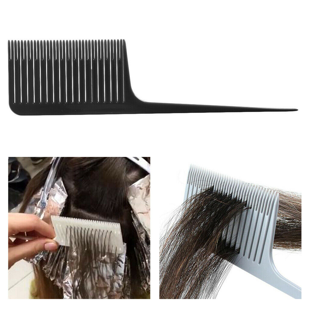 2x Black&White ABS Weave Highlighting Foiling Hair Comb Salon Hair Combs