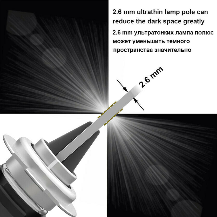 2x 24W/3600LM H4/9003/HB2  Car LED Headlight 360Â° Lighting Angle Hi-Lo Beam