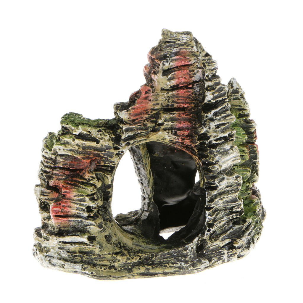 Aquarium Mountain Rockery Hiding Cave   Tank Decoration Ornament View