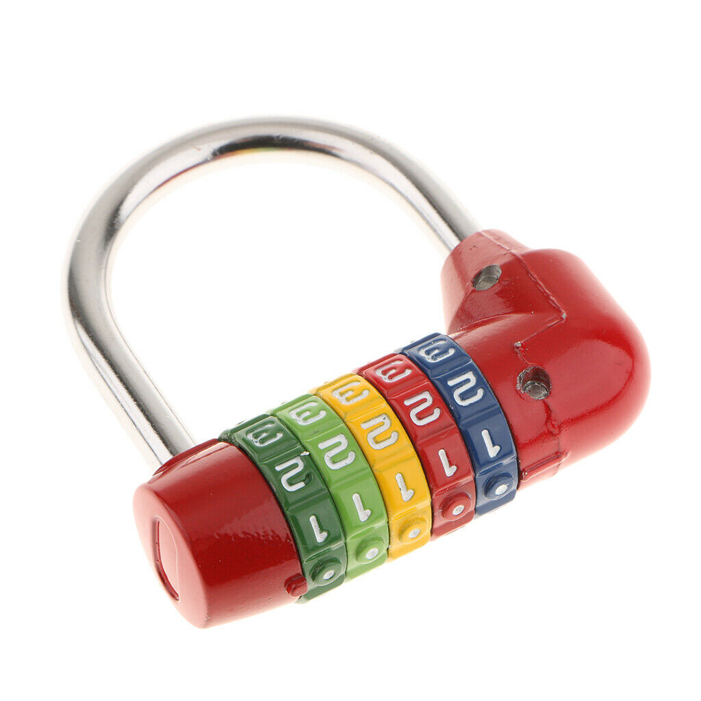 2x Mini 5 Digits Number Password Code Lock Combination Padlock Resettable for