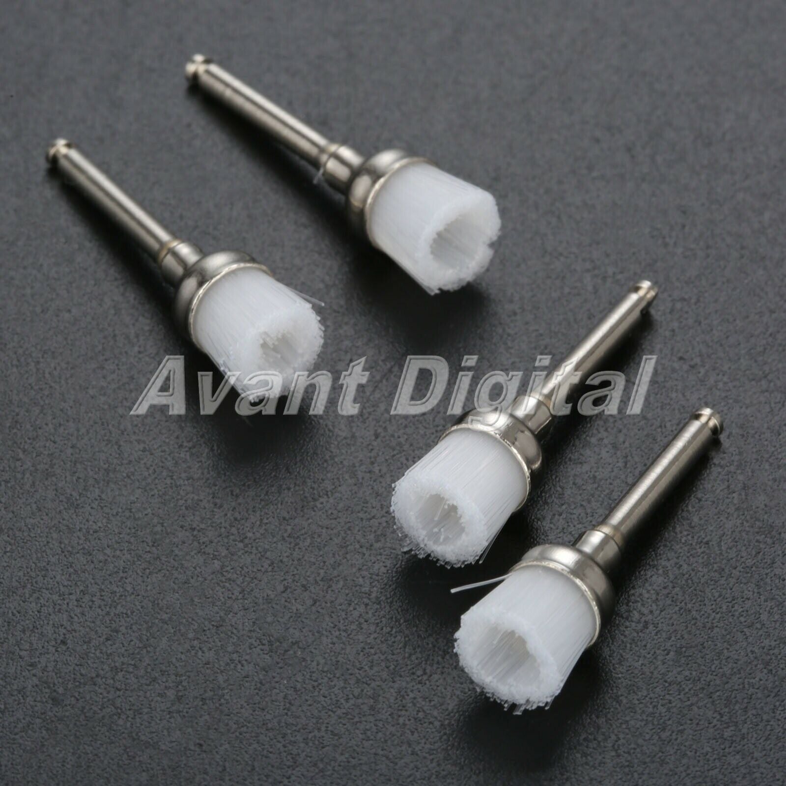 100pcs Lab Clinic Dental Prophy Brushes Polishing Flat Polisher White 2.8cm+ Box