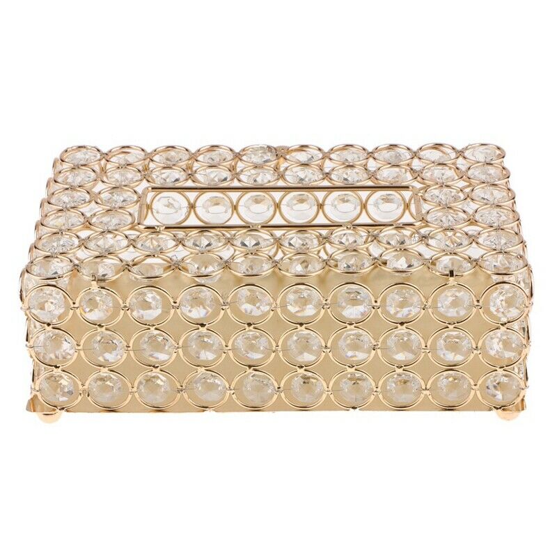 Crystal Facial Tissue Box Holder Crystal Square Napkin Dispenser Bedroom OfficX5