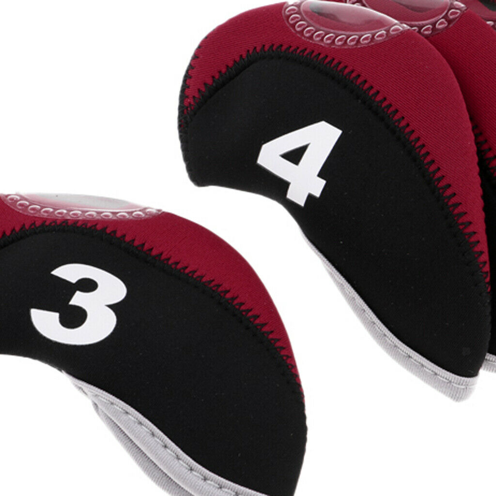 20pcs Golf Iron Club Head Covers, Headcovers Metal Neoprene Traditional Plain