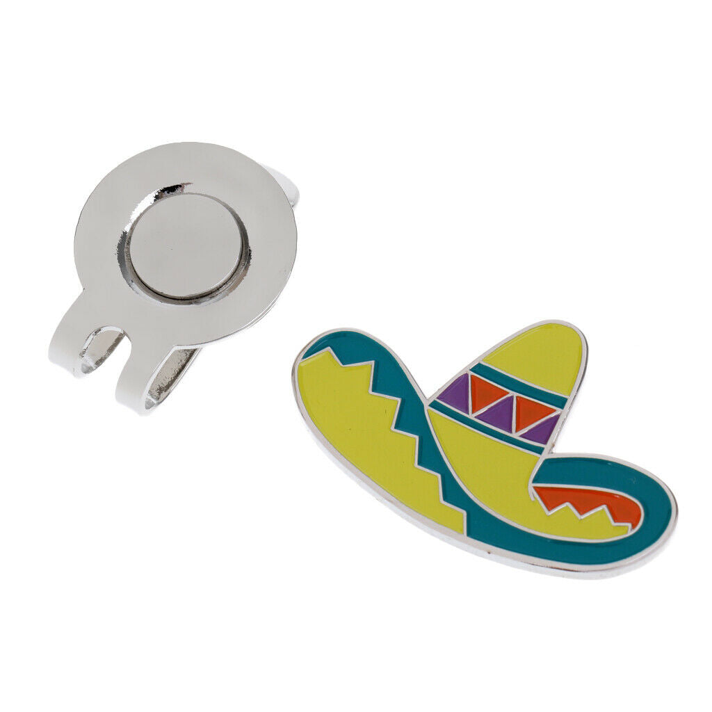 Golf Ball Marker Alloy Golf Hat Clip Multi Color Hat Pattern