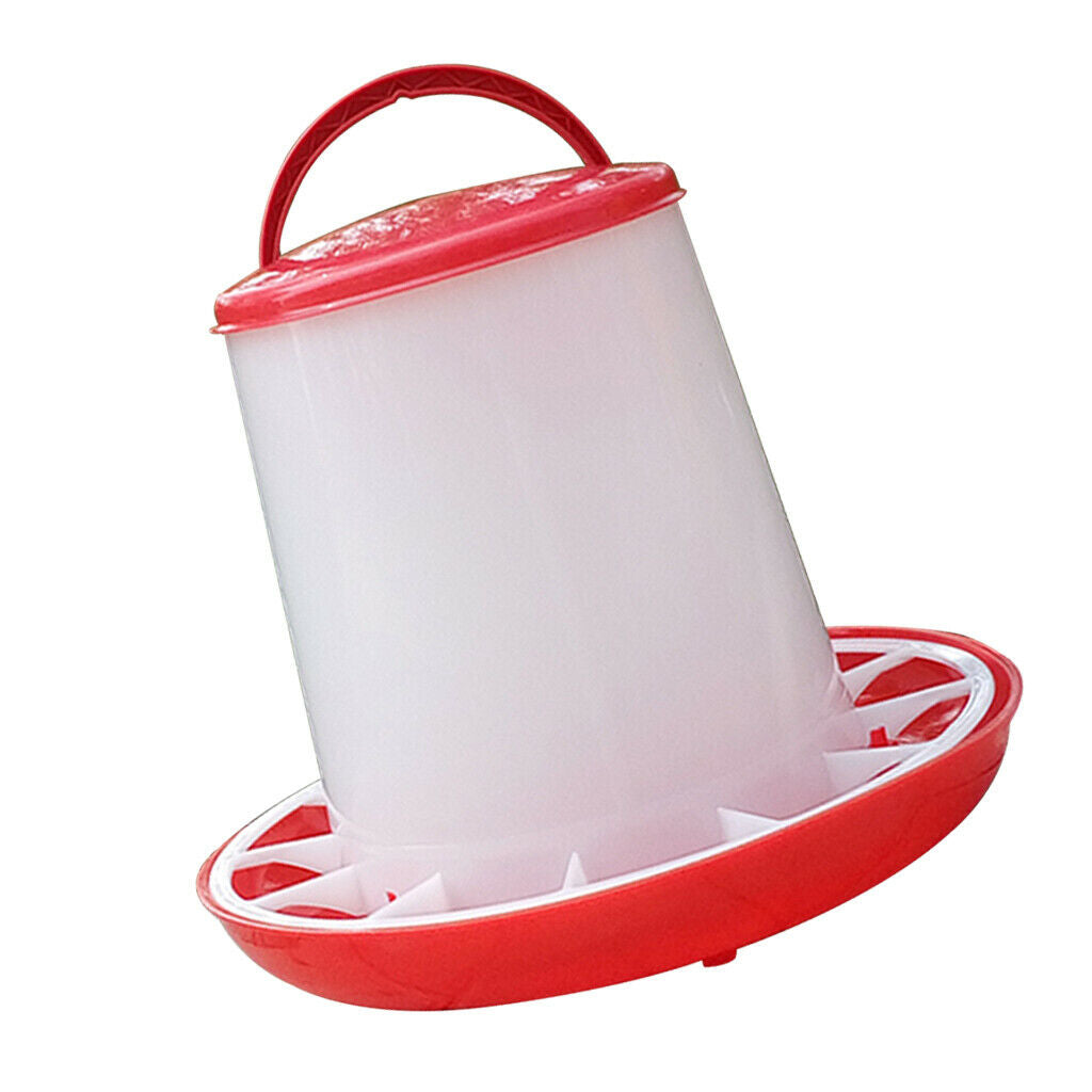 Plastic Chick Feeder Domestic Fowl Poultry Feeding Supplies 1.5kg with Lid