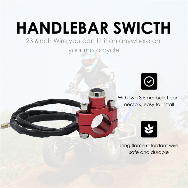 Universal CNC Rotating Clamp Start Stop Kill Switch Button 7/8" 22mm Handlebar
