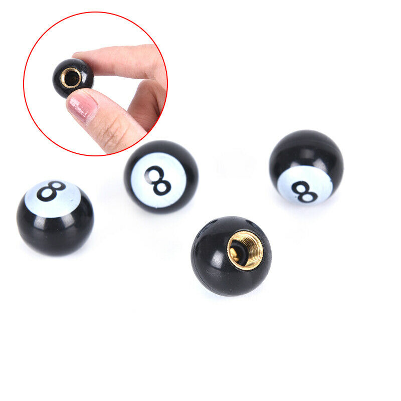 4x Billids Black 8 Bicycle And C Tire Valve Stems Cover Tire Valve Caps^.l8